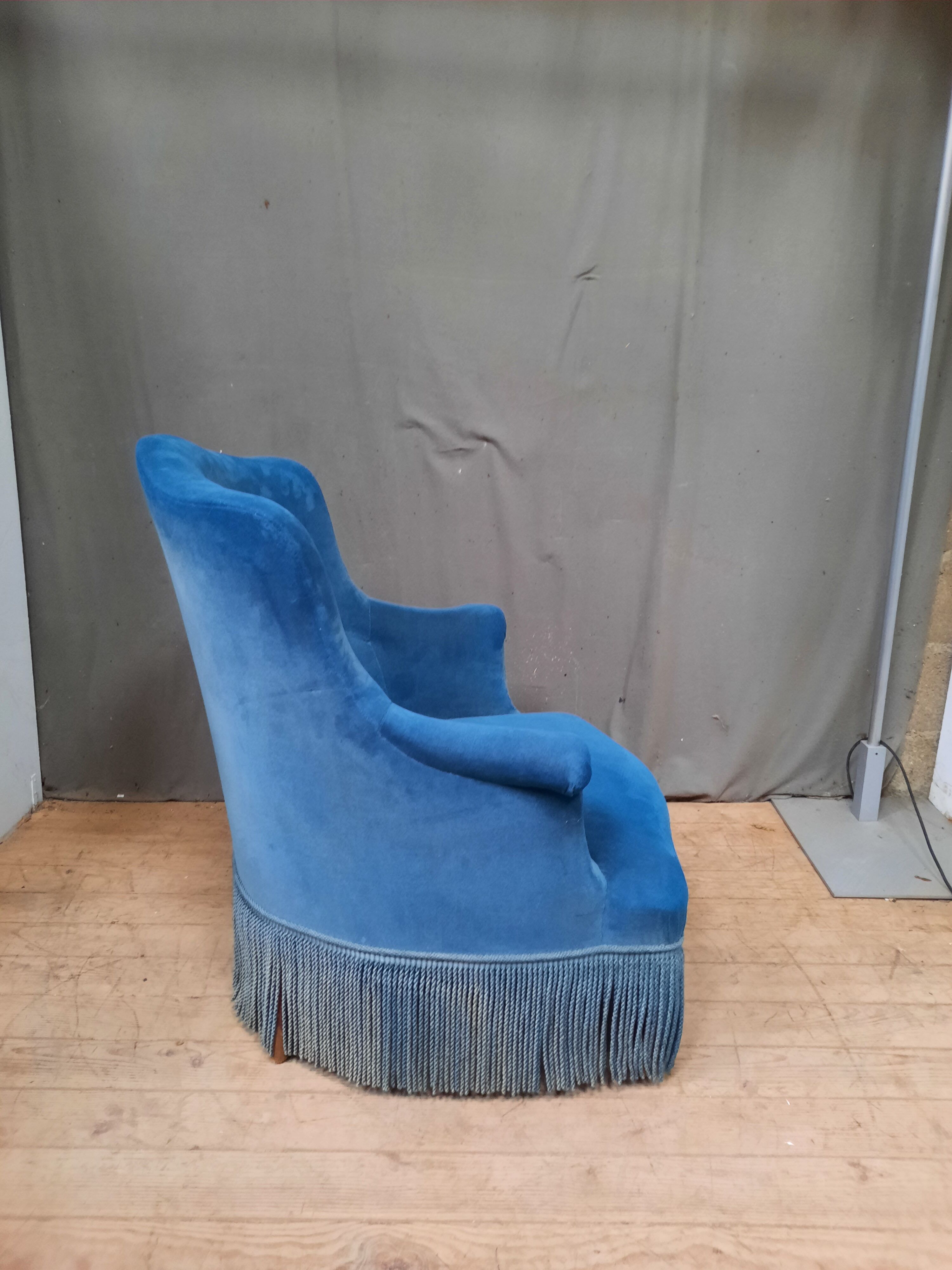 Faiteuil crapaud  bleu