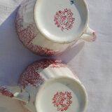 2 Lunéville earthenware coffee cups Tsarine model