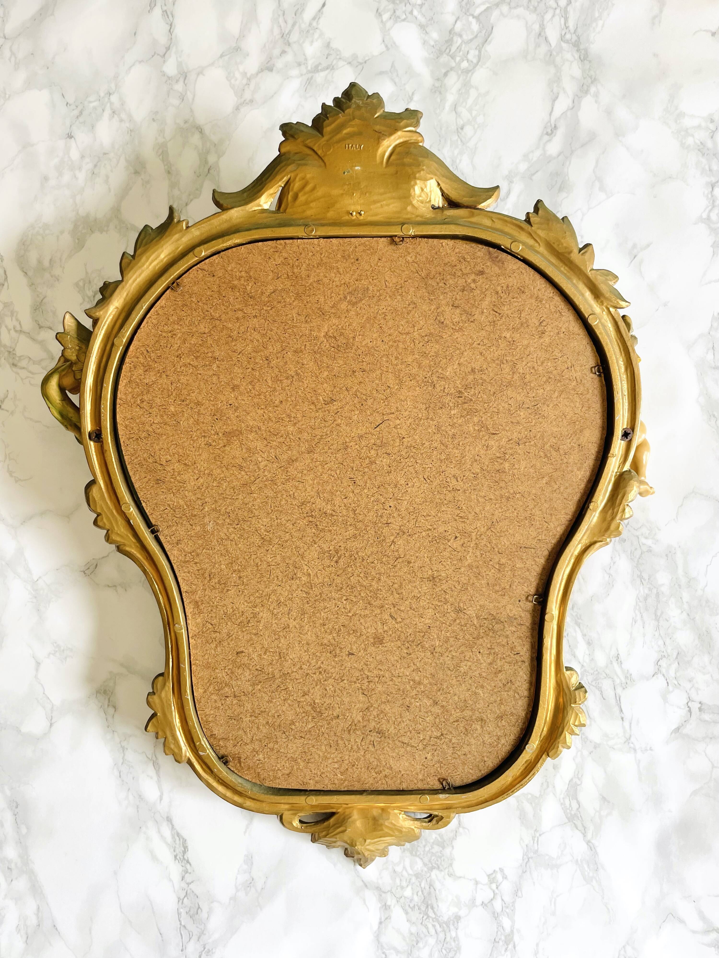 Miroir ancien anges musiciens style Victorien Baroque