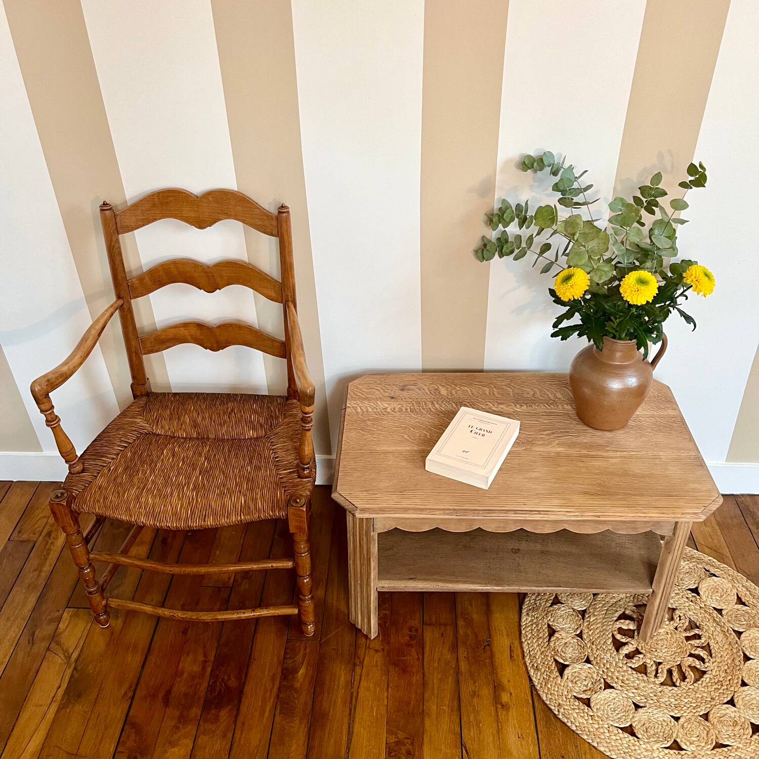 Art Deco oak coffee table