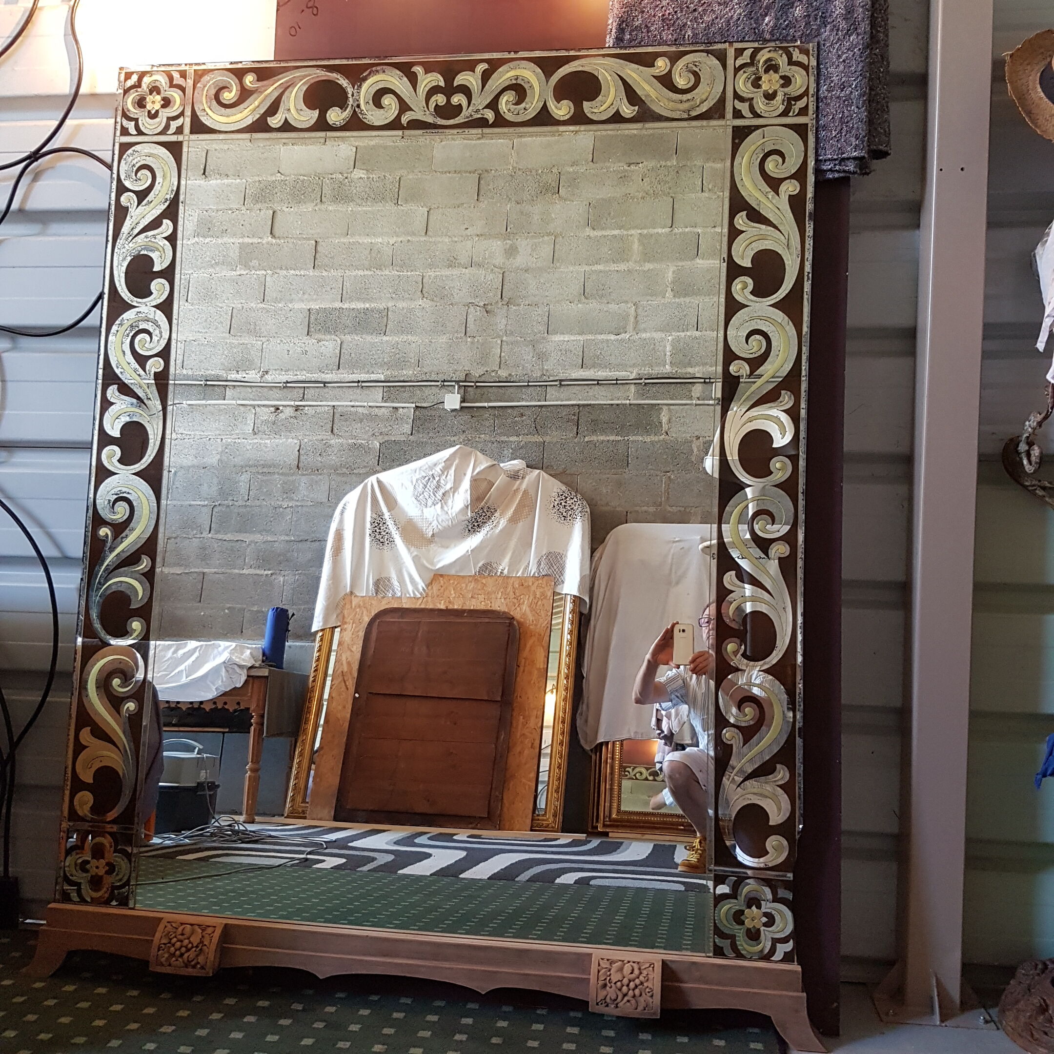 Polychrome Golden Mirror