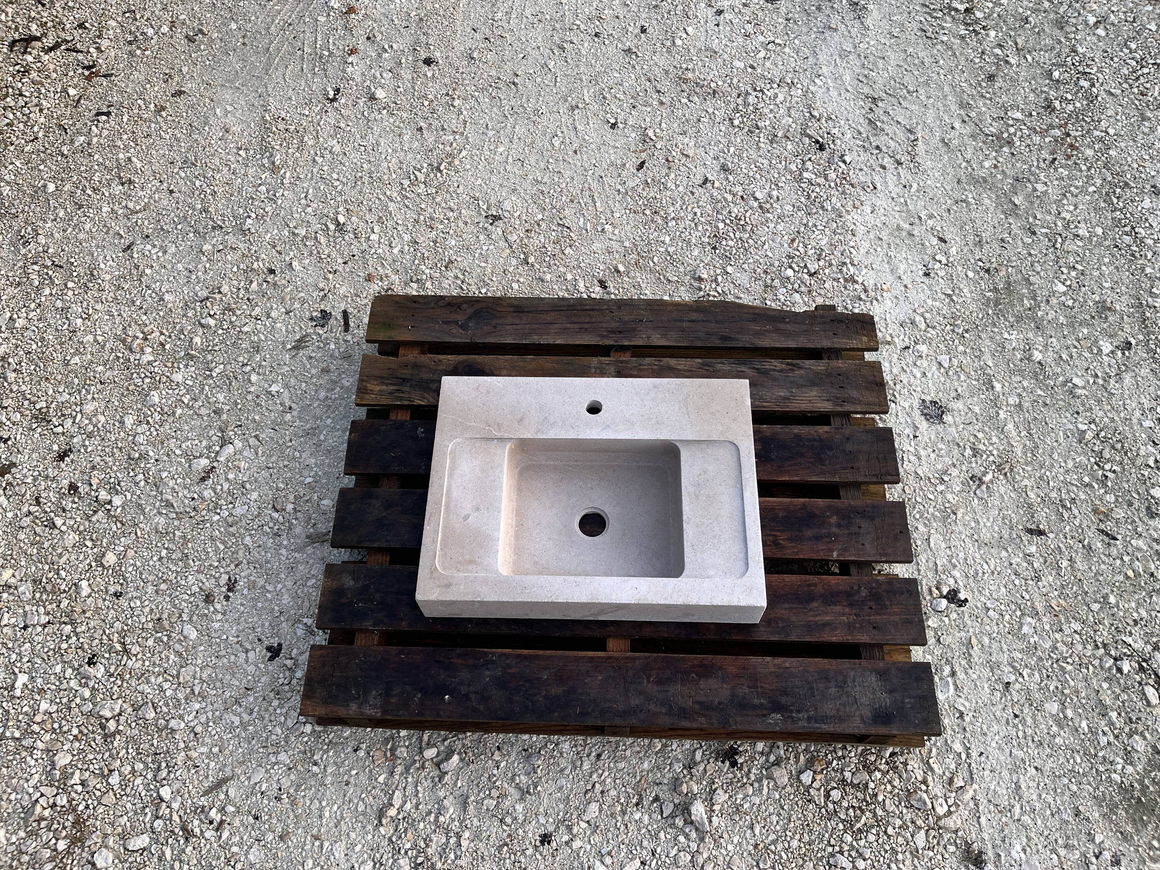 Molded stone sink