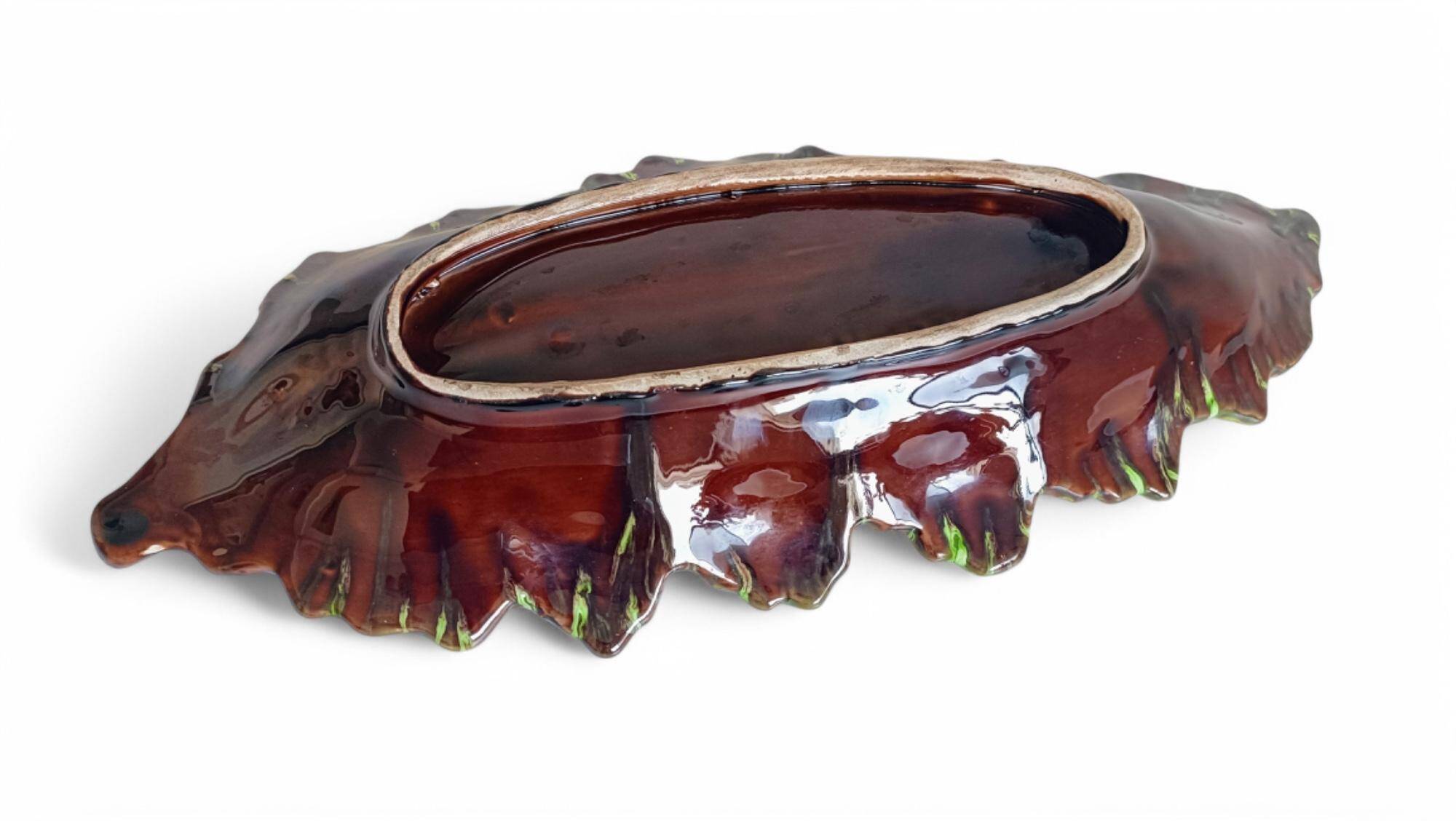 Mid-Century Majolica Centerpiece by Vallauris, Handmade, 1950s France