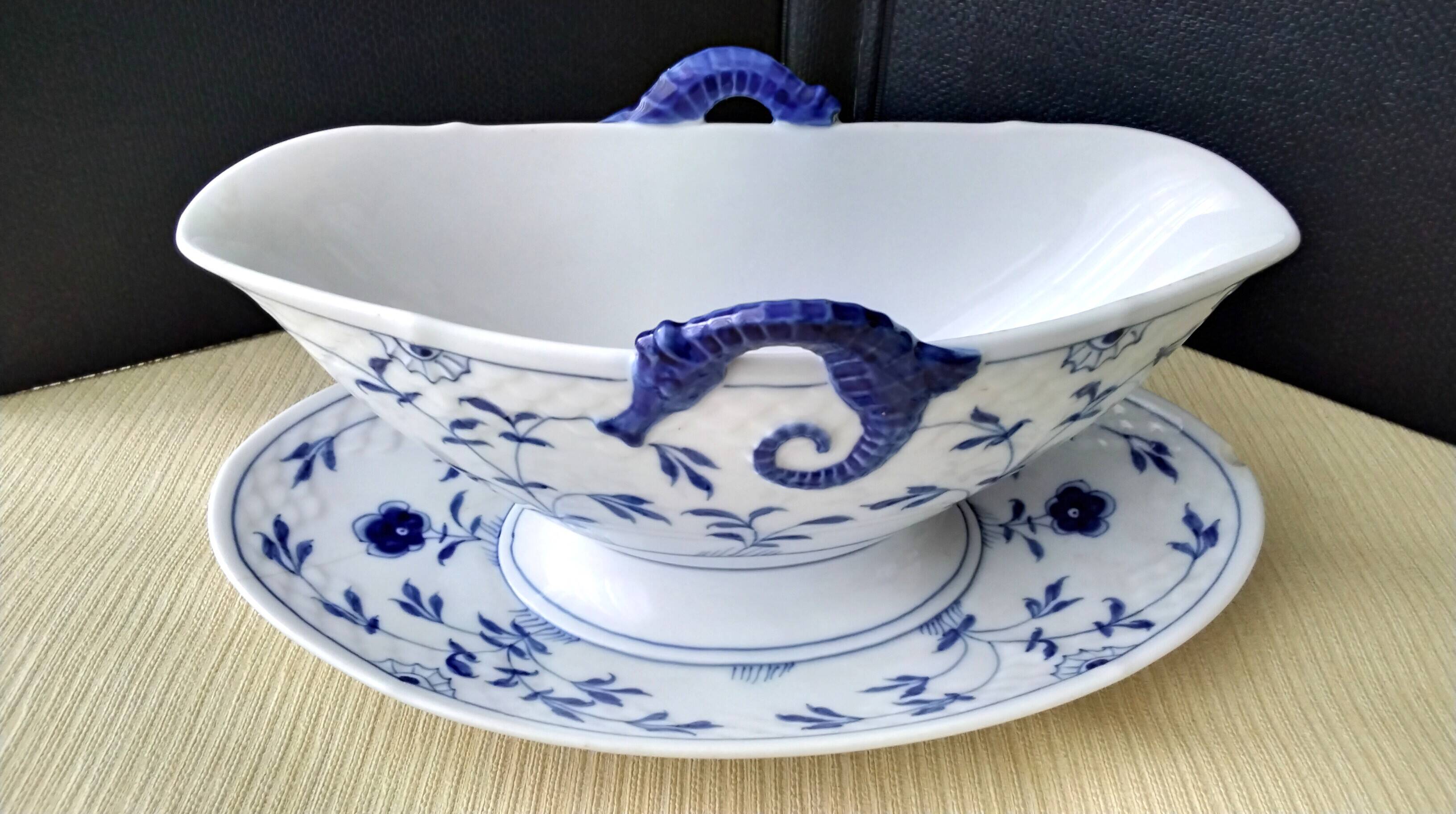 Danish porcelain sauce boat Kjobenhavn