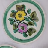 10 tiled dessert plates Boch Belgium