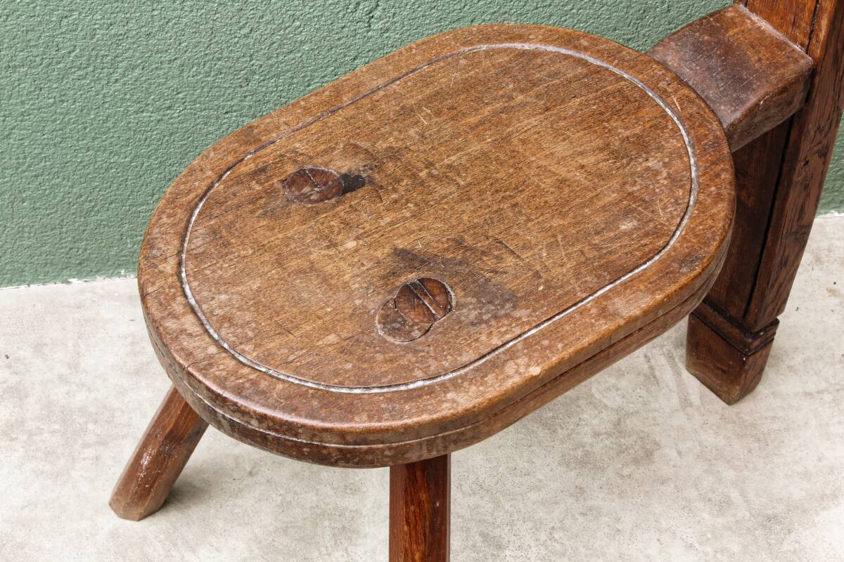 Milking chair, folk art, Alps, 19th century