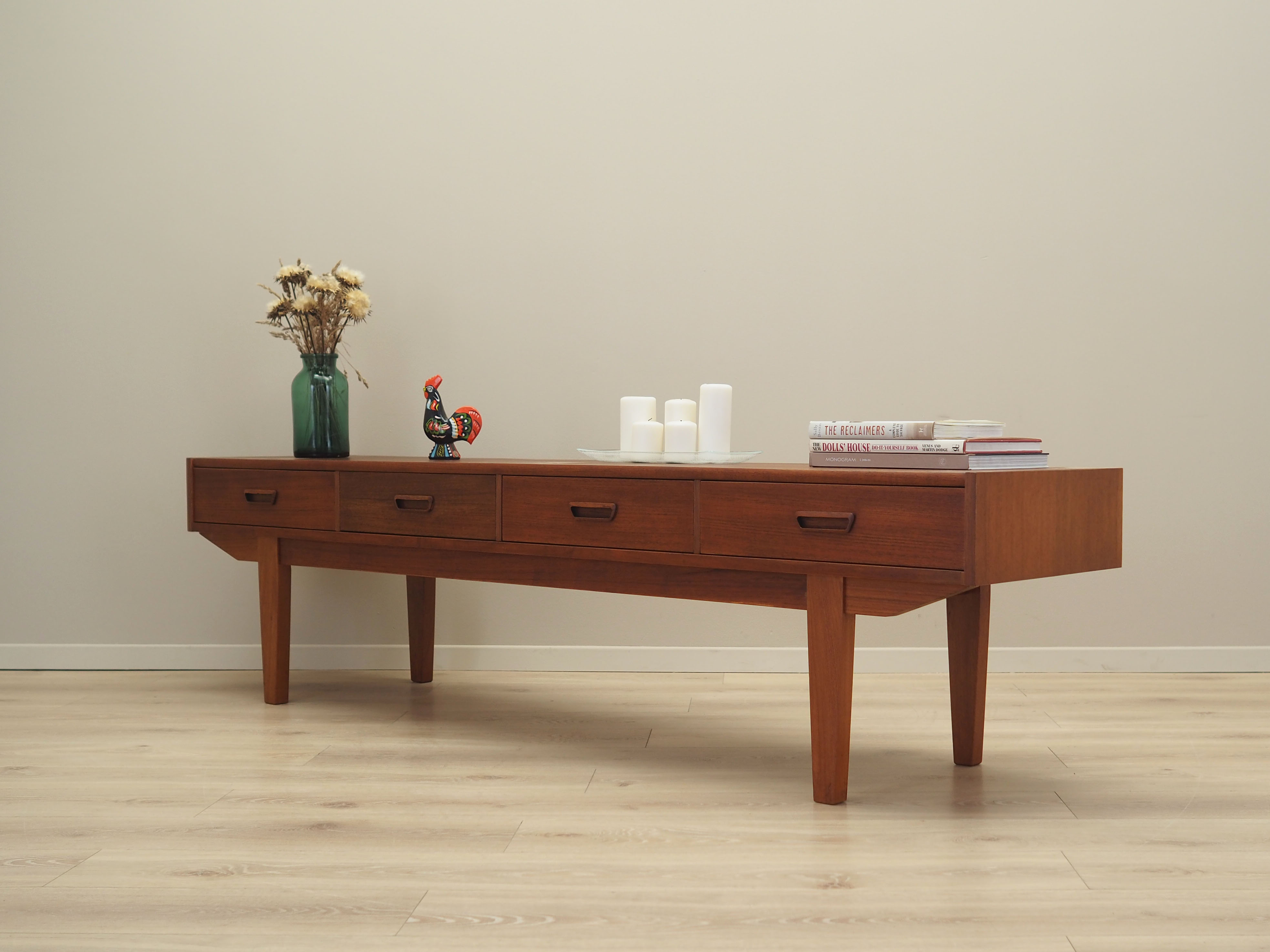 Teak lowboard, Danish design, 1960s, production: Denmark