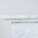 Pair of Art Deco style columns, in white marble, 20th century