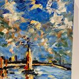 Tableau ancien, Marine, signée XX siècle