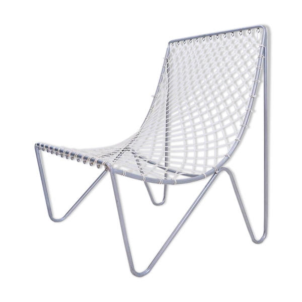 Fauteuil vintage - Métal et corde synthétique