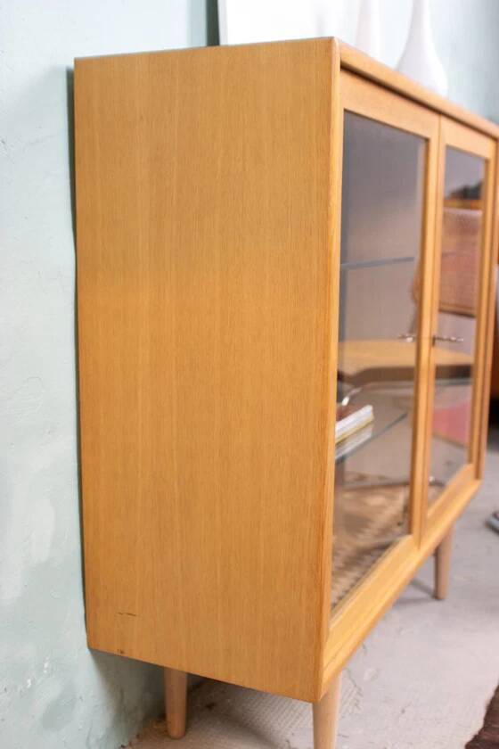 Vintage display cabinet, chest of drawers, sideboard, oak, Danish Mid Century