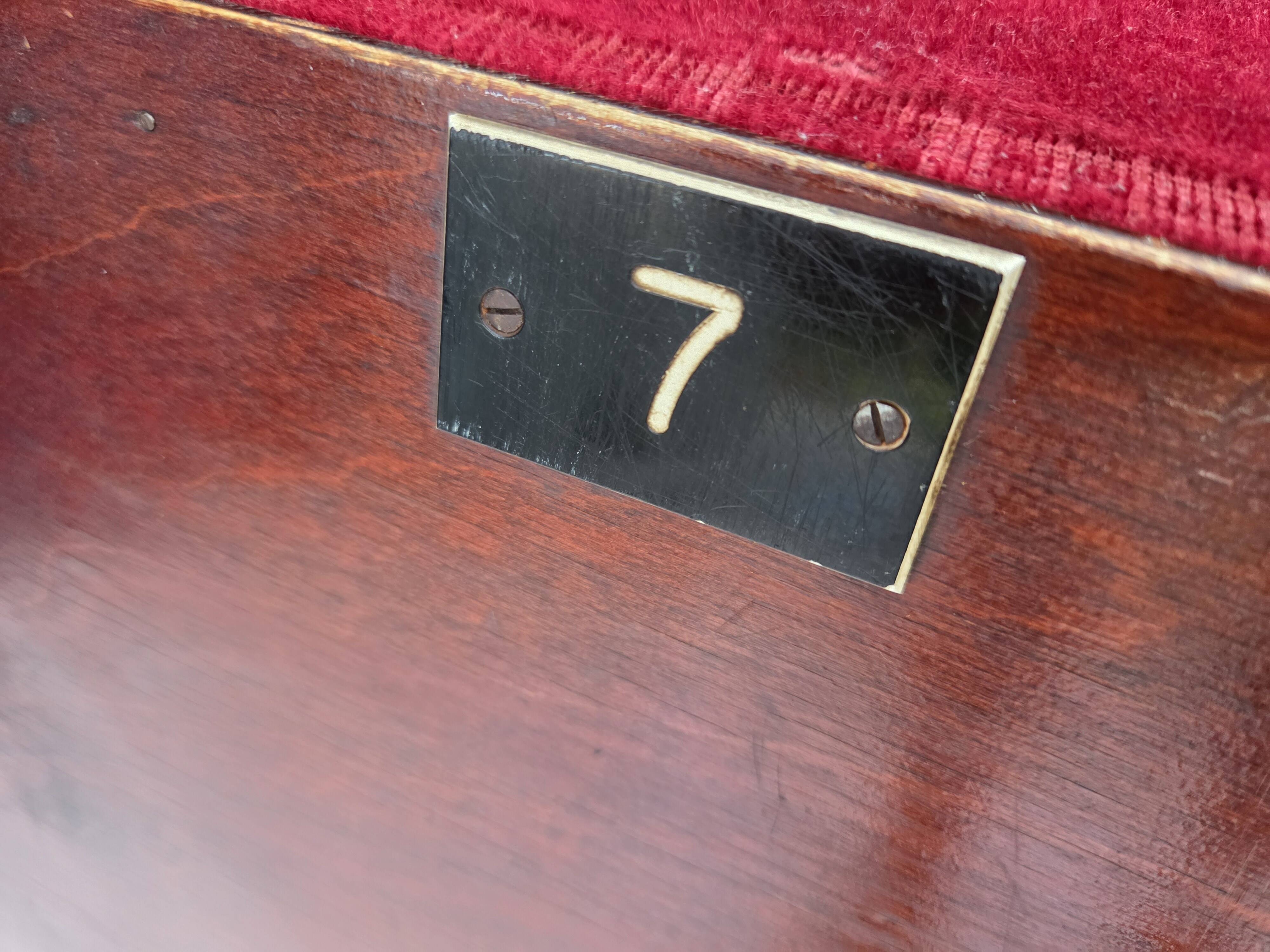 1950s, Danish theater armchairs, furniture velour, original condition.