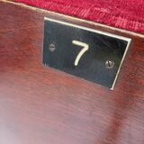 1950s, Danish theater armchairs, furniture velour, original condition.