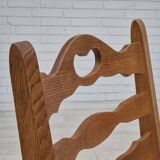 1970s, set of 6 Danish dining chairs, original condition, oak wood, furniture wool.