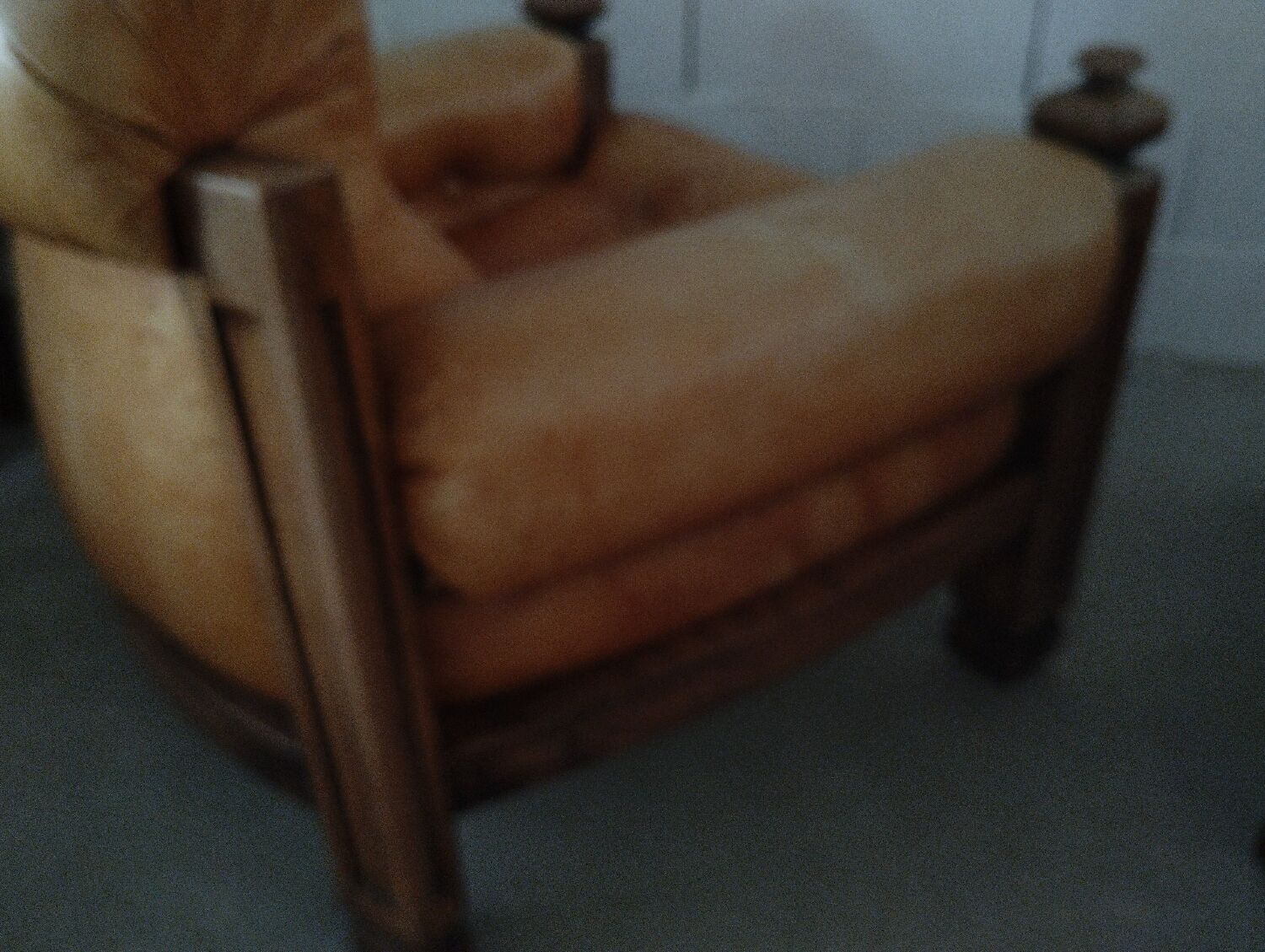 Brutalist leather lounge