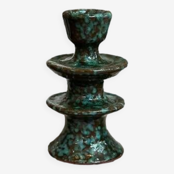 Speckled green candle holder