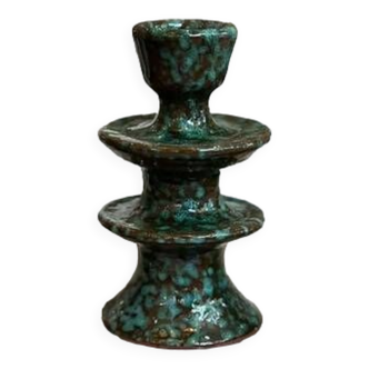 Speckled green candle holder