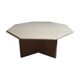 Table basse travertin vintage octogonale