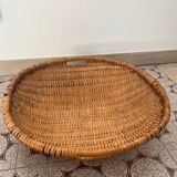 Rare giant oval wicker basket d58