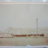 Old photograph. Albumin.1899. View of a factory.France.