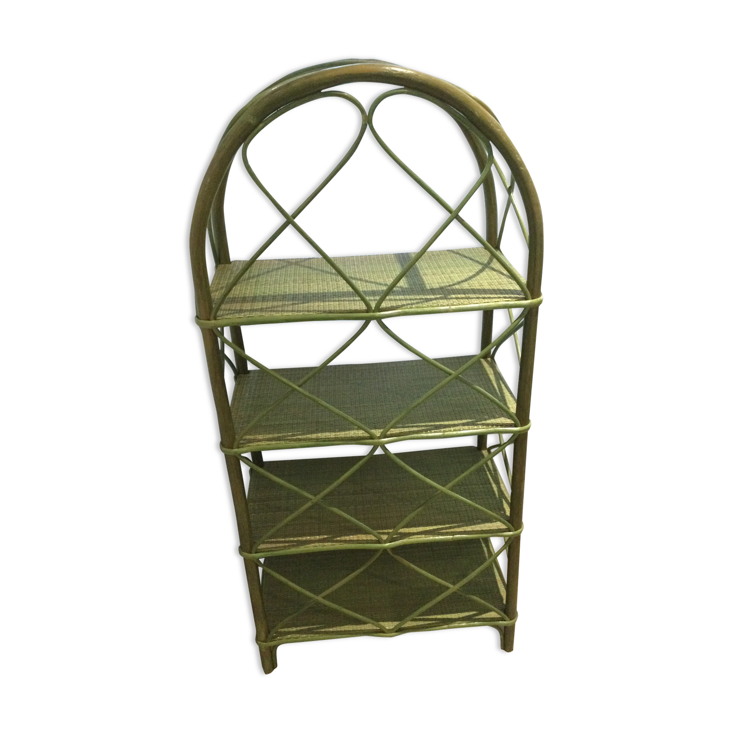 Vintage rattan shelf