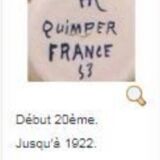 Antique plate signed HR Quimper