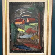 Large Original Swedish Oil on Canvas – “Landscape” by Bror Göransson – Signed – Vintage & Framed – 83 × 63 cm (32.7" × 24.8")