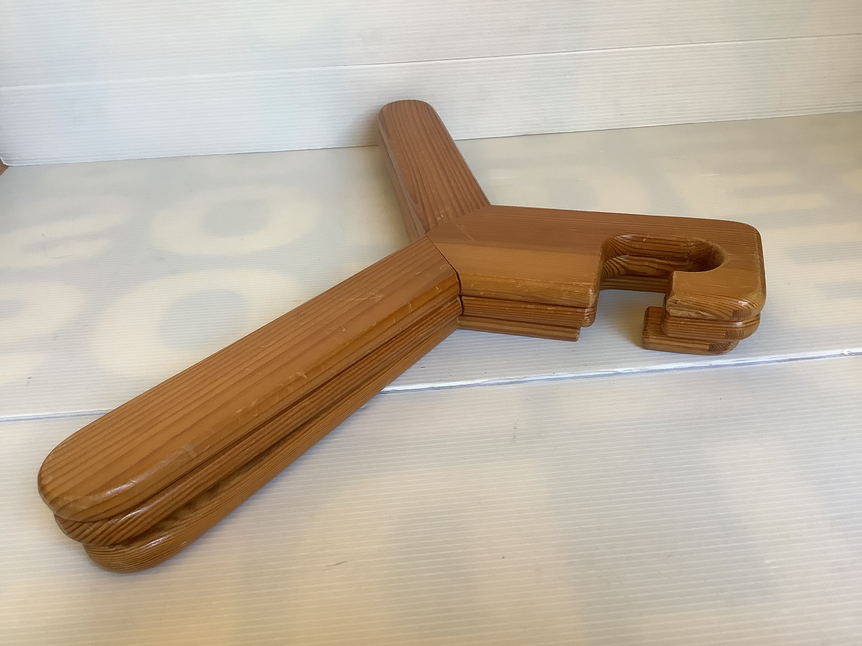Trio of Scandinavian wooden hangers year 70