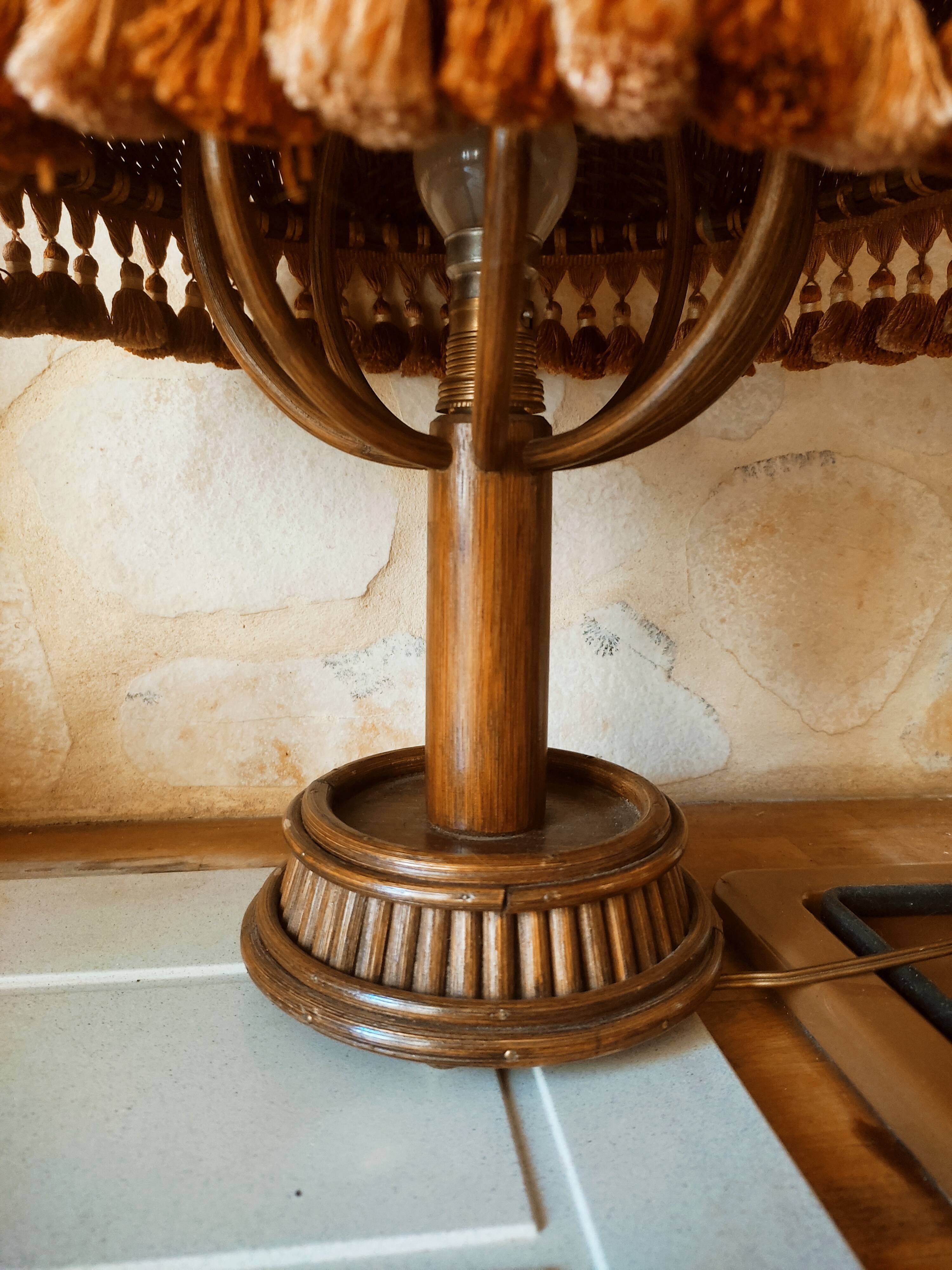 Bohemian rattan lamp