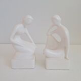 Mid-century figurative bookends by Royal Delf
