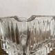 Square thick crystal ashtray from the 70s-80s.