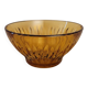 Amber pressed glass bowl with ribbed decoration – 1960s–1970s