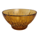 Amber pressed glass bowl with ribbed decoration – 1960s–1970s