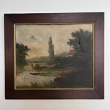 Paire de tableaux anciens classiques