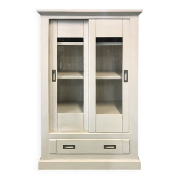 White oak display cabinet