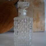 Vintage whisky decanter in chiseled glass