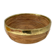 Basket in bamboo and brass from the 70s