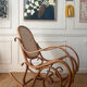 Curved wooden rocking chair