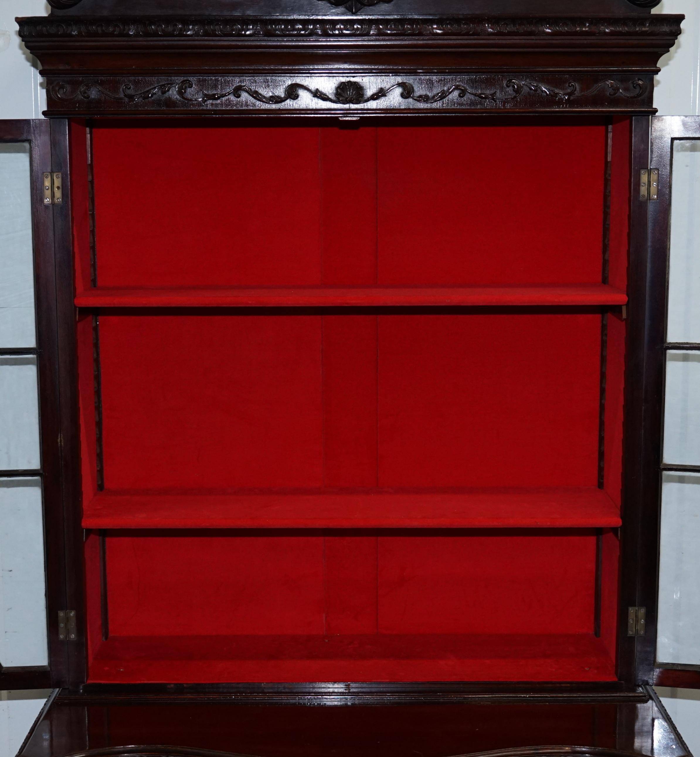 George III Library Thomas Chippendale in Hardwood on Serpentine Chest of Drawers