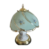 Touch lamp porcelain and flowers