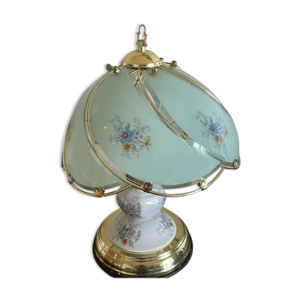 Touch lamp porcelain and flowers