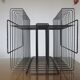 Vinyl rack in black painted metal  1960s