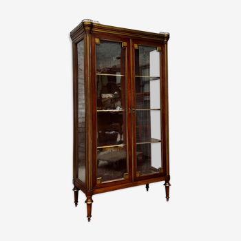 Mahogany showcase Louis XVI XIX style Century