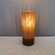 Beautiful cylindrical table lamp in wood and sisal, estimated 1960s-1970s
