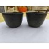 Pair of Chinese Bowls from the 19th Century in Cast Iron