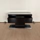 Willy Rizzo Dry Bar, Black Lacquer, Chrome, Leather, Italy circa 1970