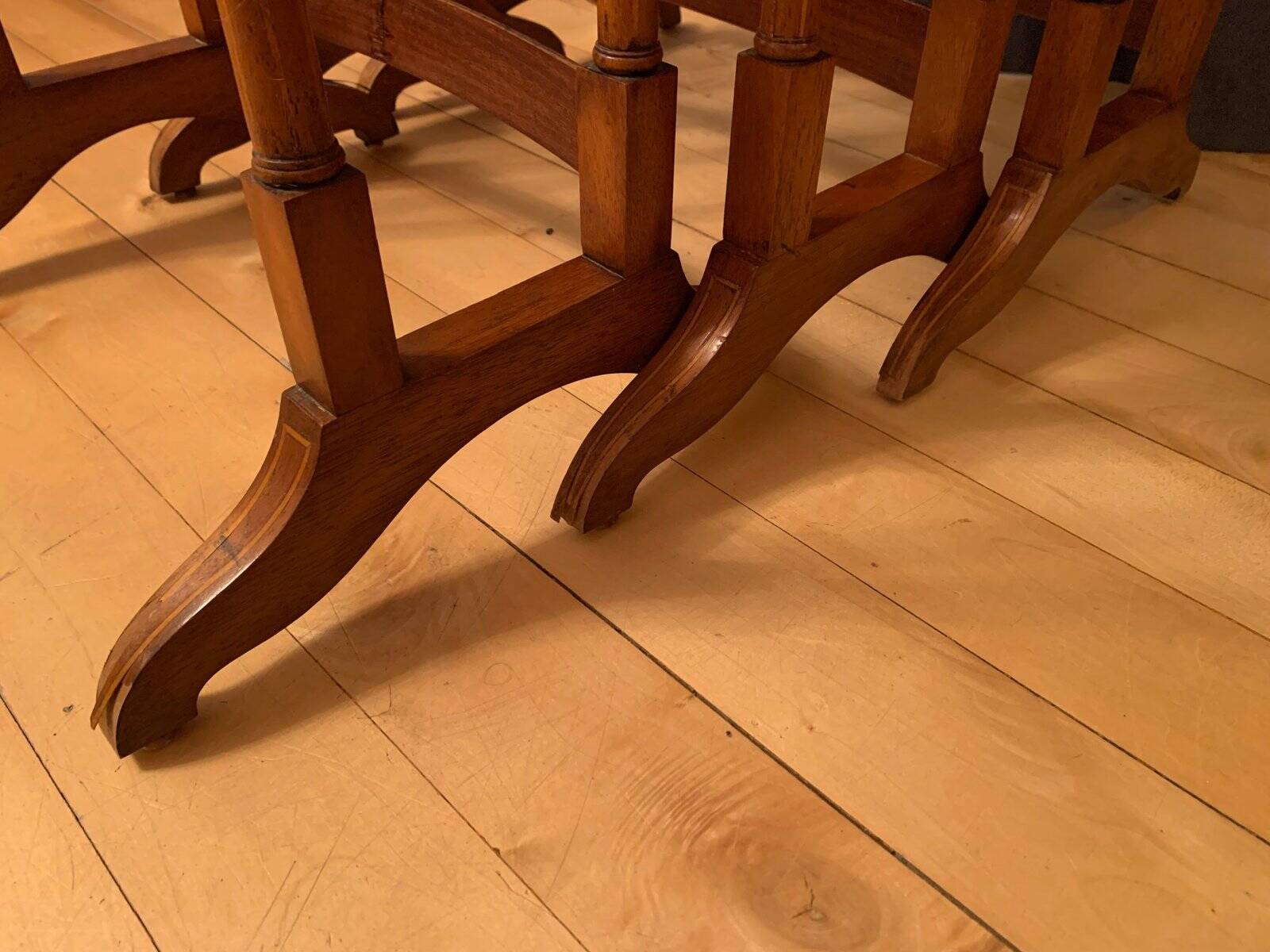 Tables édouardiennes du 20e siècle, années 1890, ensemble de 3
