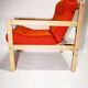 Fauteuil 1970 en tweed orange