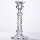 Twisted antique glass candlestick, circa 1930-1950