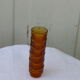6 vintage 1970 amber yellow glass cockroaches, stackable